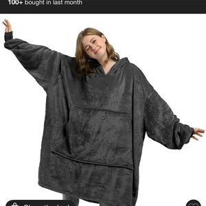Cozy Oversized Gray Hoodie Blanket